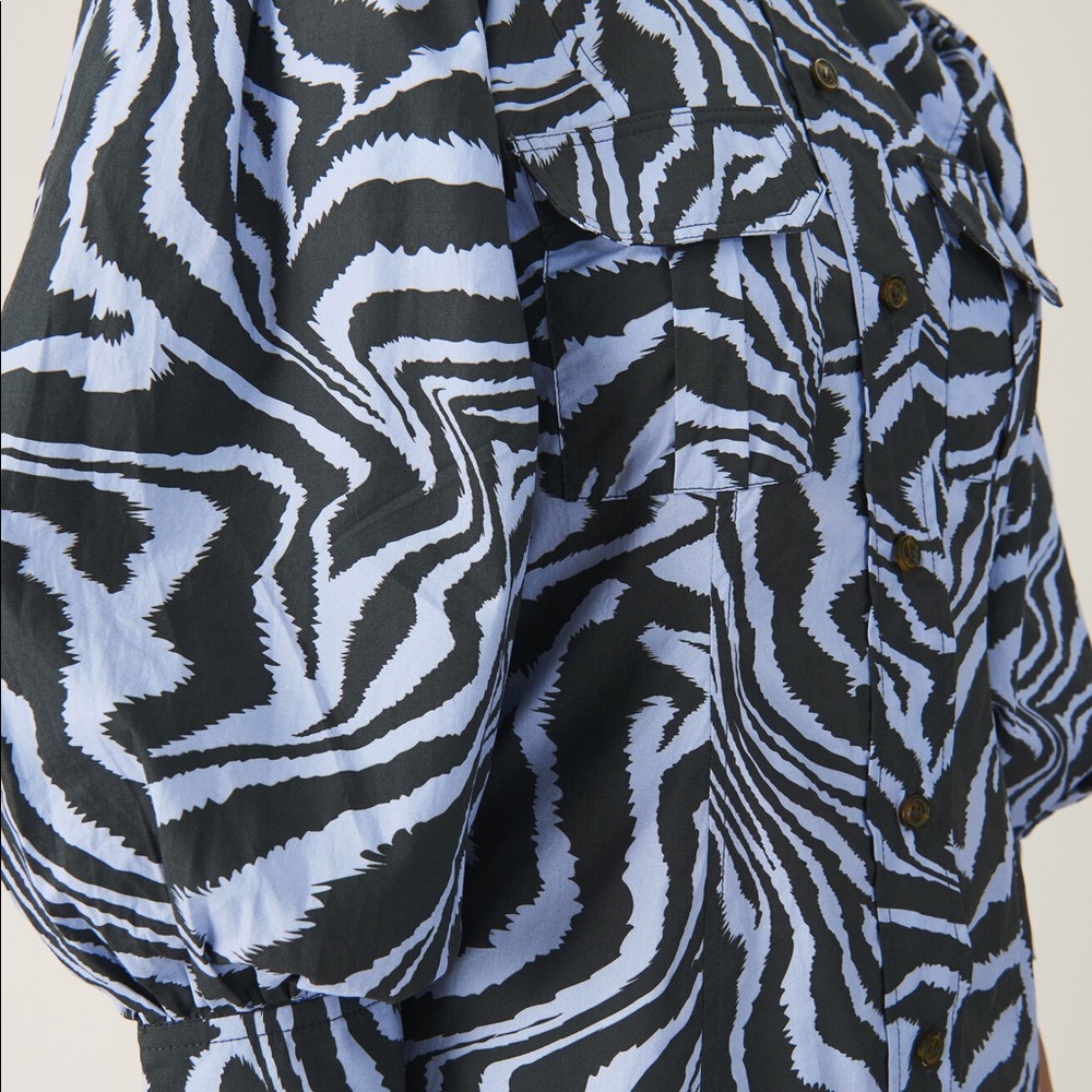 NWT Ganni Printed Poplin Dress - Picture 11 of 13